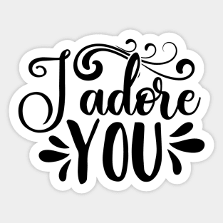 Valentine's Day Sticker - I adore You Sticker